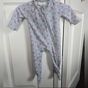 Floral Baby Onesie with Zipper